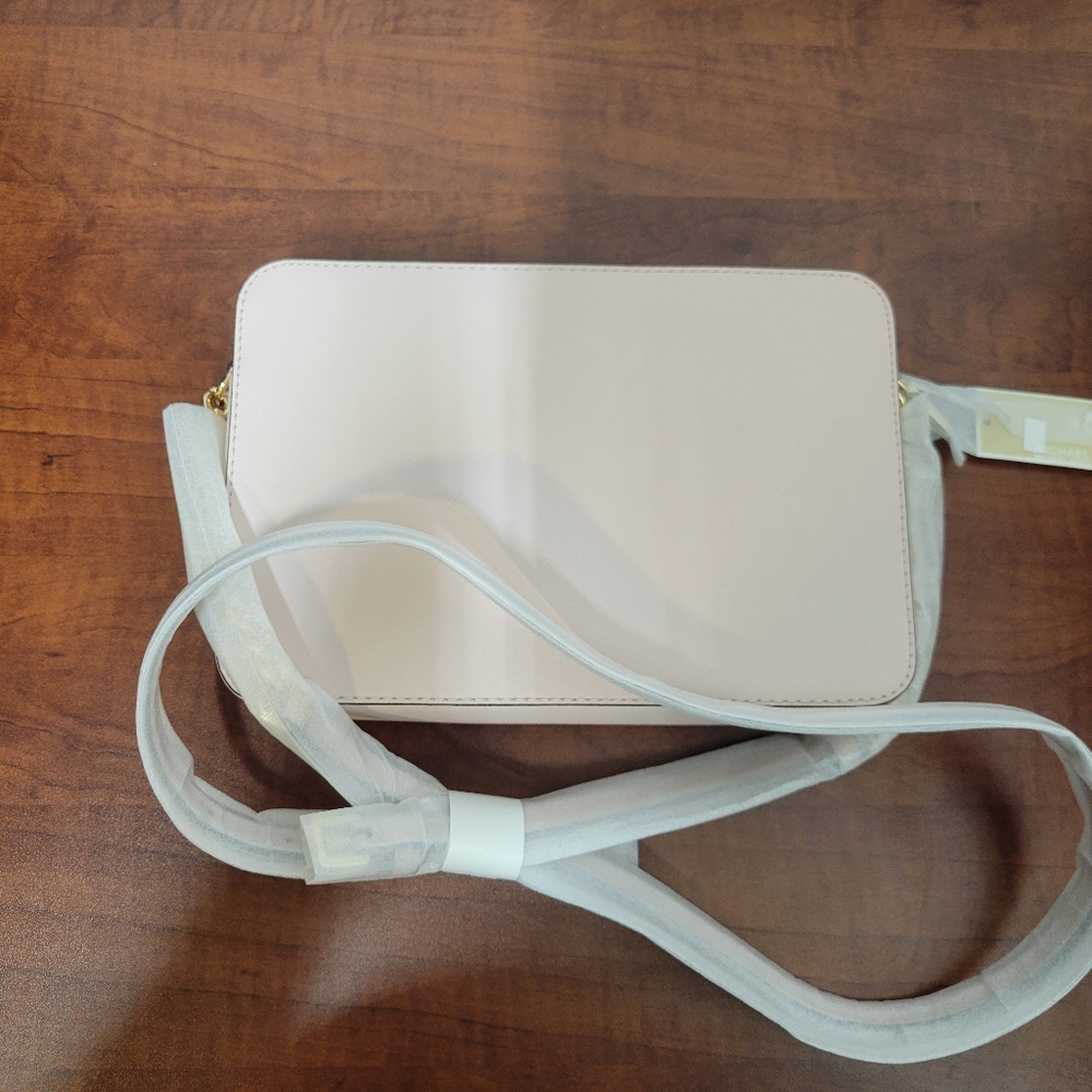 NWT Michael Kors | Jet Set Crossbody Powder Blush Adjustable Strap - Picture 9 of 13